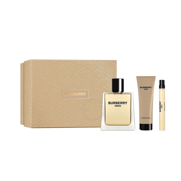 Set Burberry Hero Edt 100ml Gel 75ml Mini 10ml